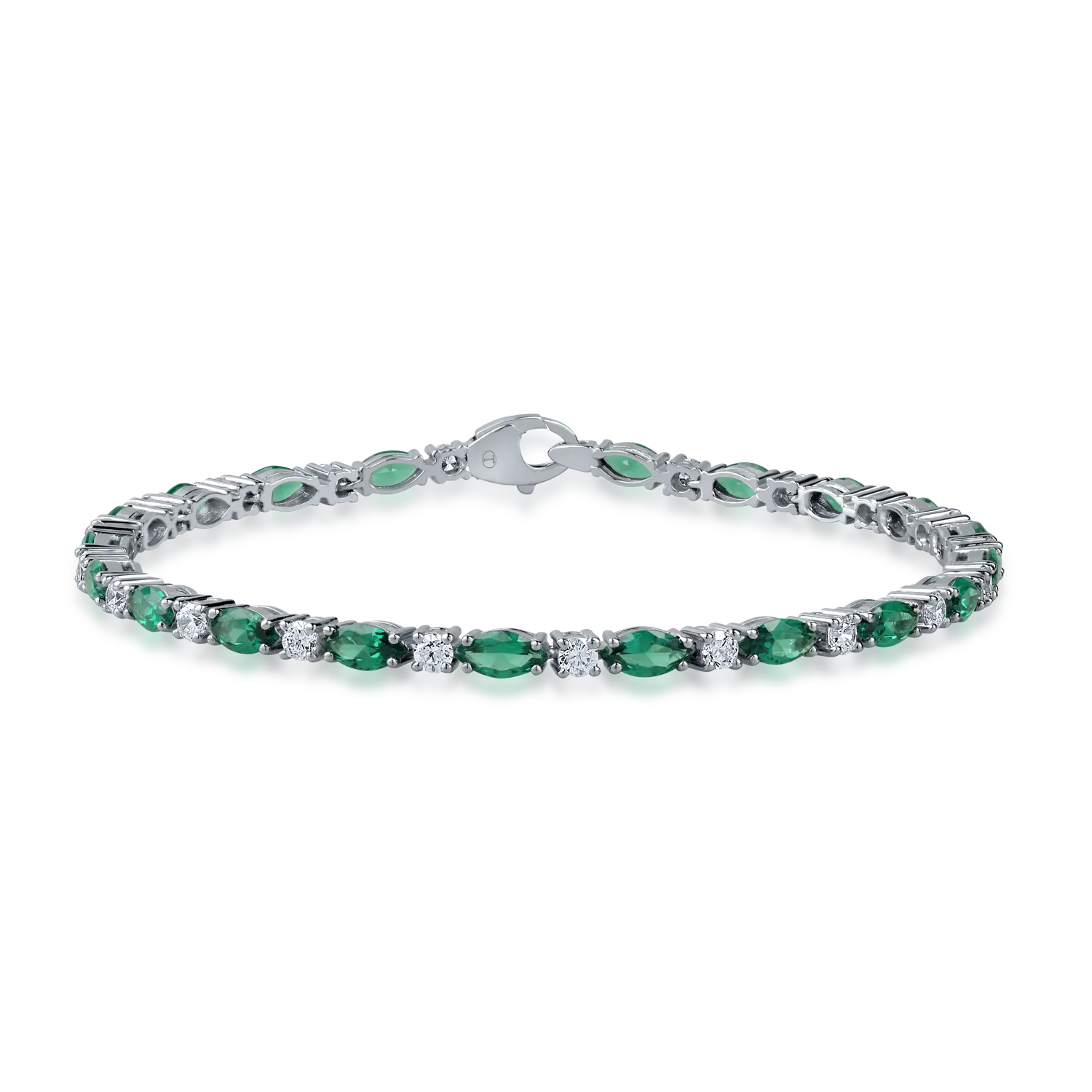 White gold tennis bracelet with zirconia