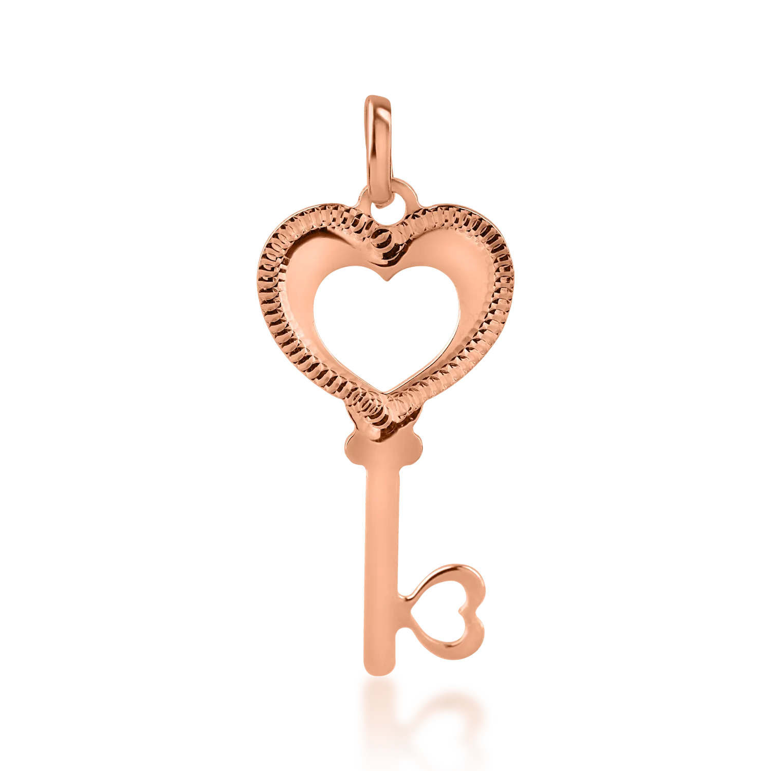 Rose gold key pendant