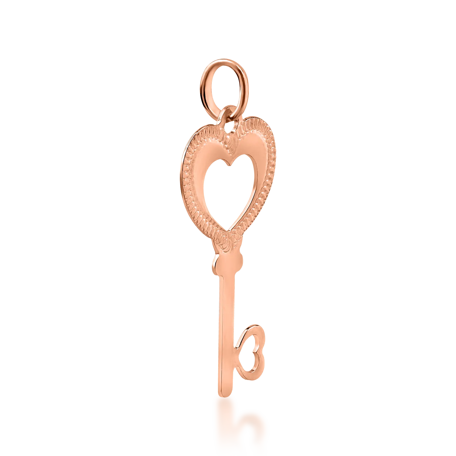 Rose gold key pendant