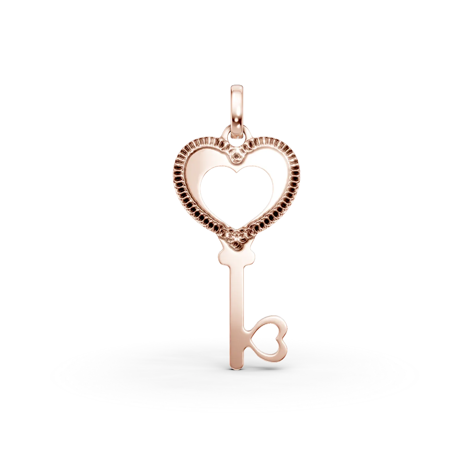 Pandantiv cheita din aur roz