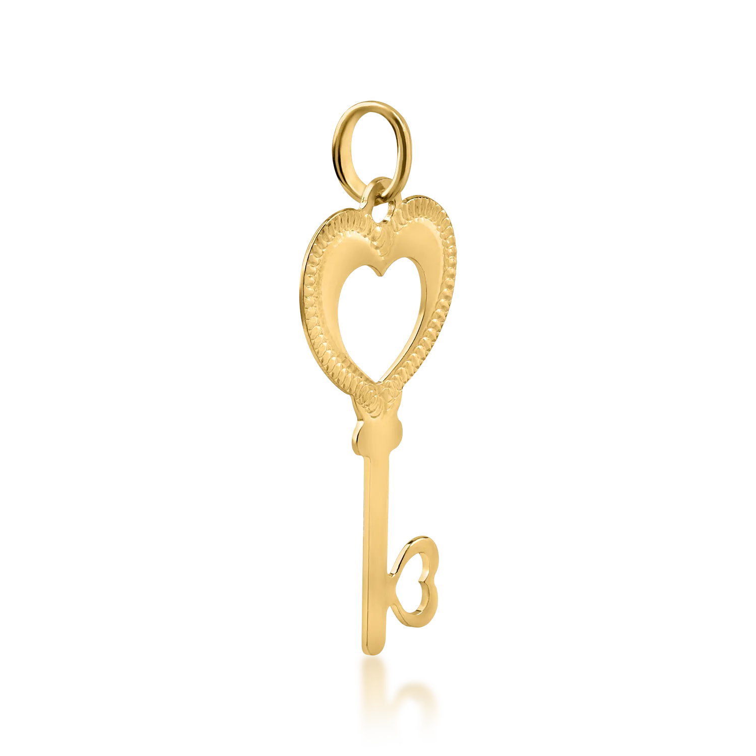 Yellow gold key pendant