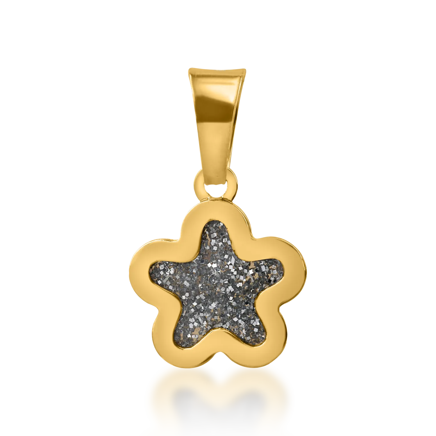 Yellow gold flower pendant