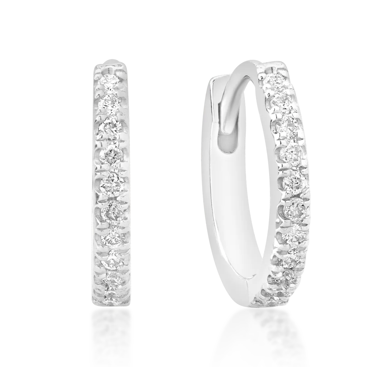 White gold earrings with 0.08ct diamonds