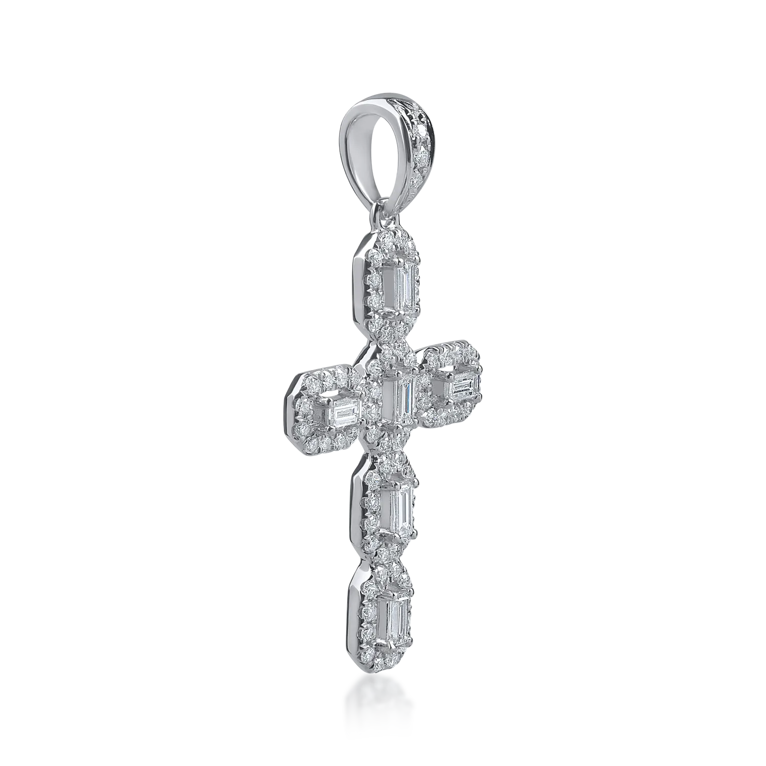 White gold cross pendant with 0.5ct diamonds