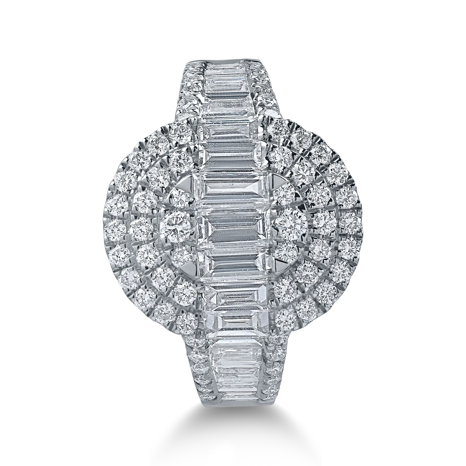 Inel din aur alb cu diamante de 1.6ct