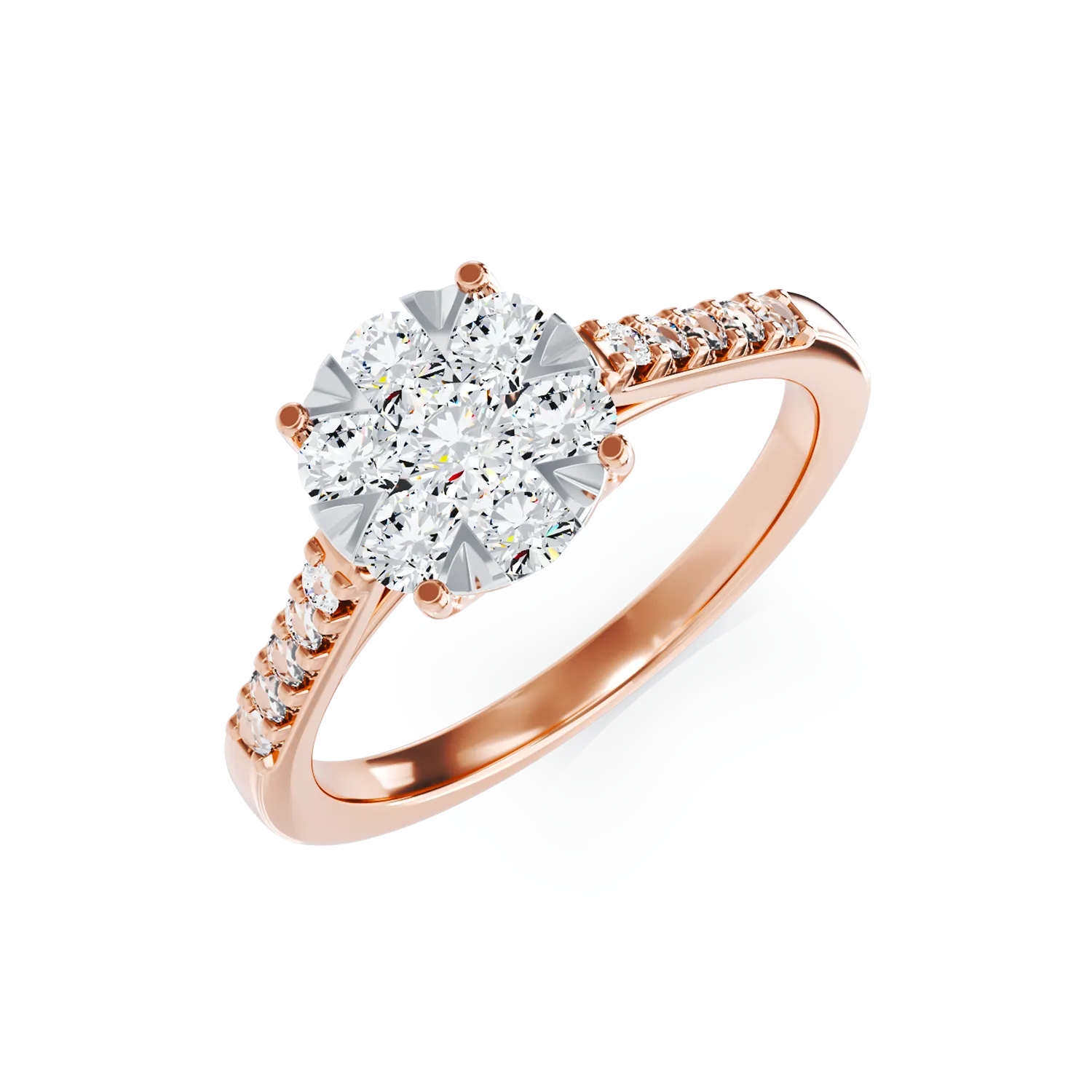 Rose gold engagement ring with 0.5ct diamonds