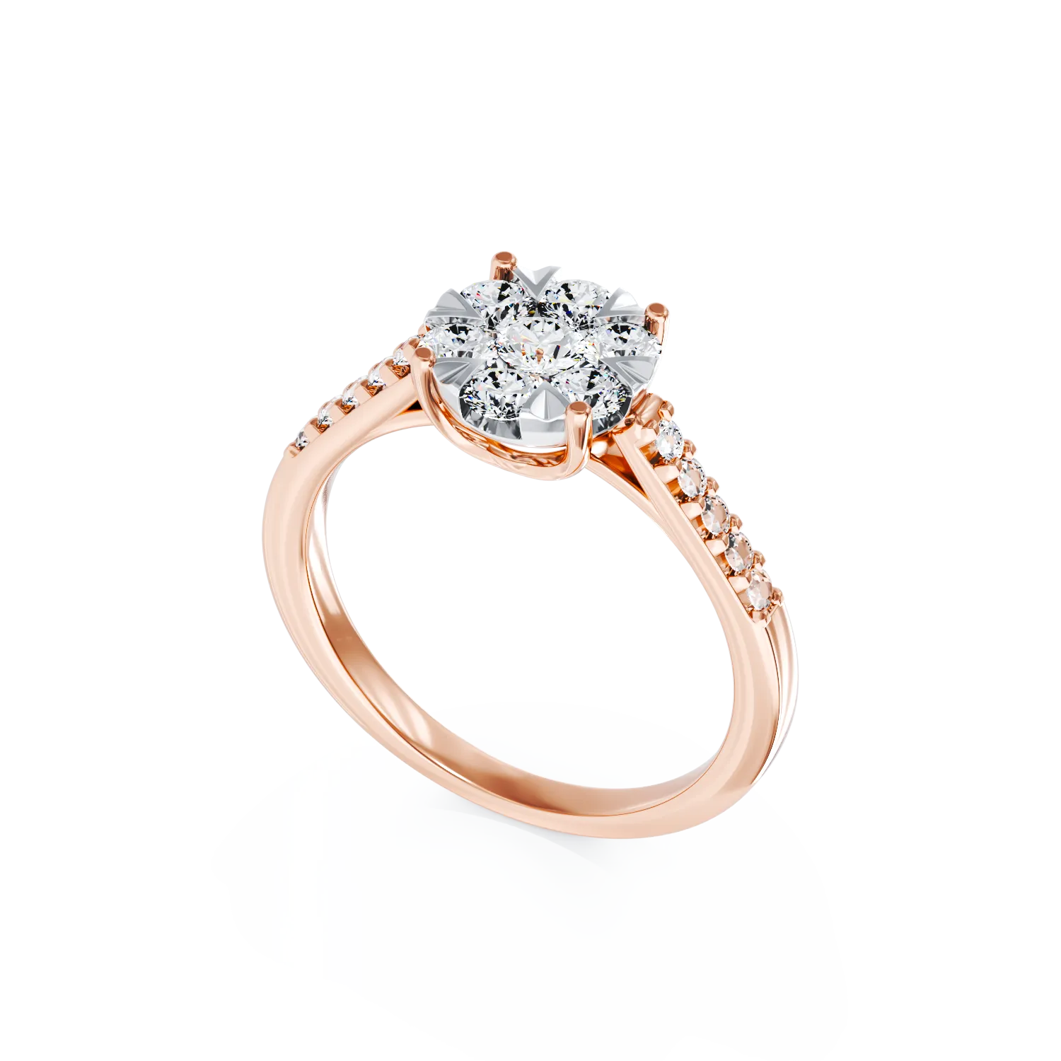 Rose gold engagement ring with 0.5ct diamonds