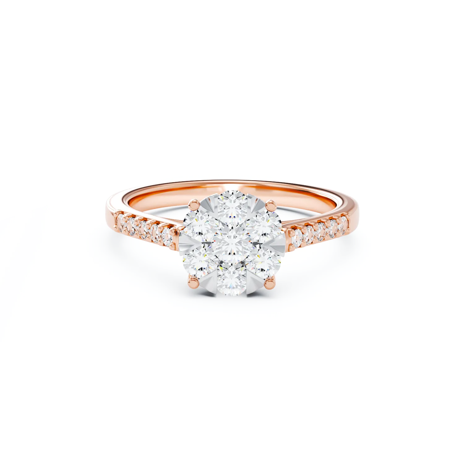 Rose gold engagement ring with 0.5ct diamonds