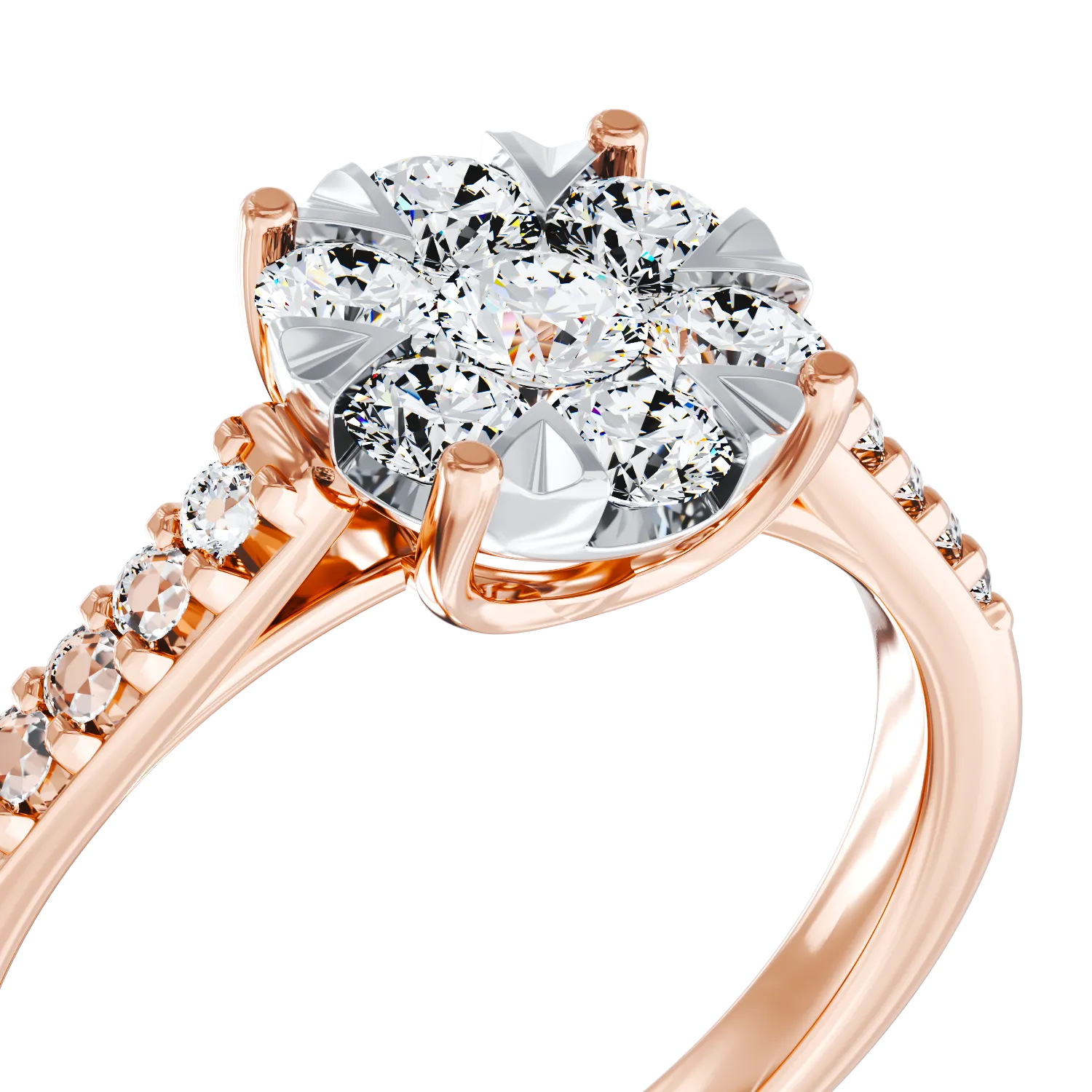 Rose gold engagement ring with 0.5ct diamonds