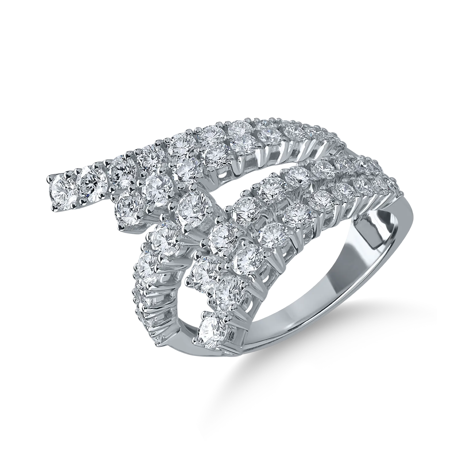 Inel din aur alb cu diamante de 2.1ct-174173