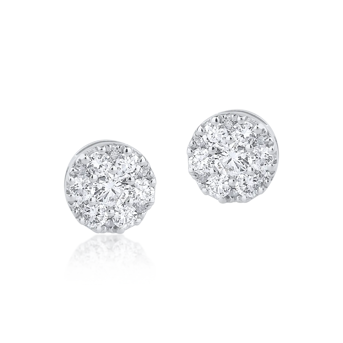 Kolczyki z białego złota z diamentami o masie 0.3ct-190196