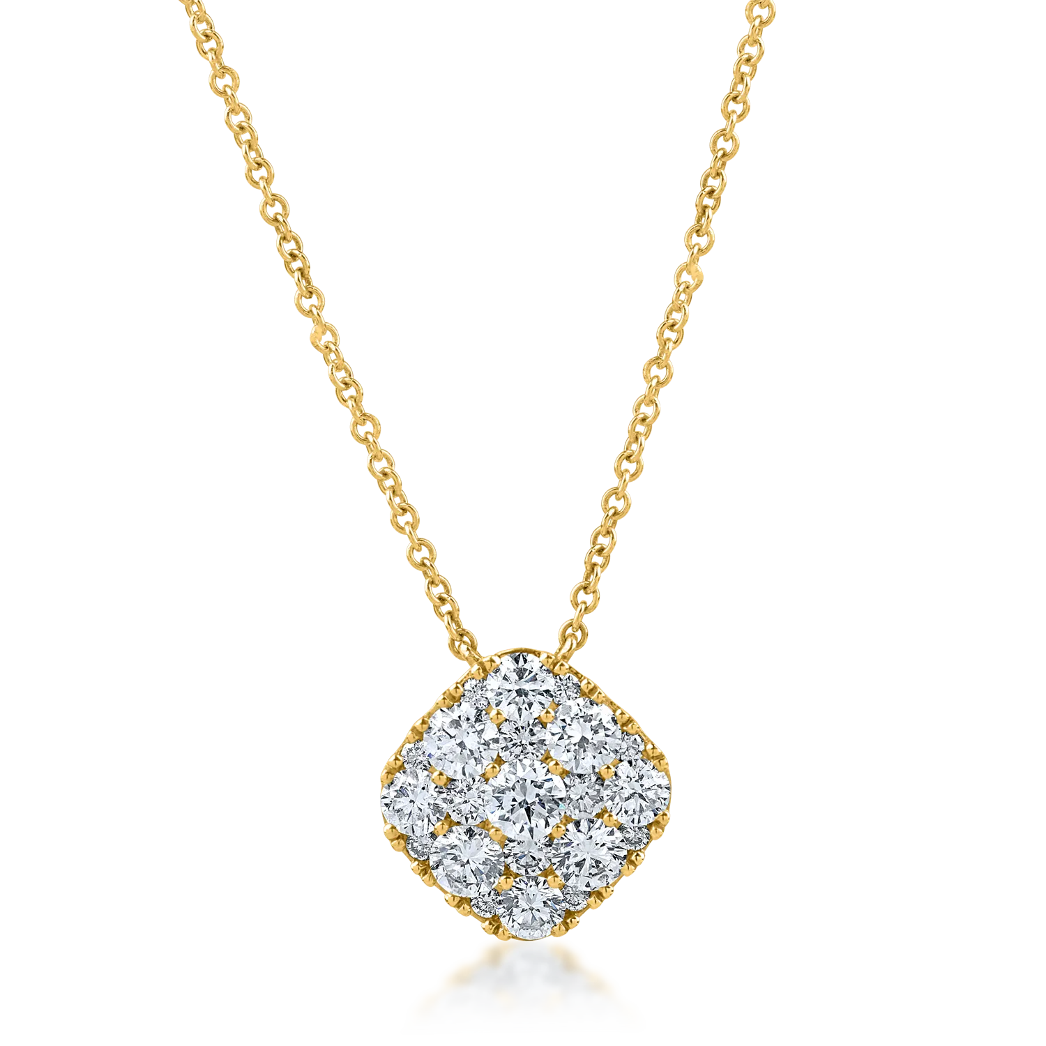 Teilor Lant cu pandantiv din aur galben cu diamante de 1.2ct