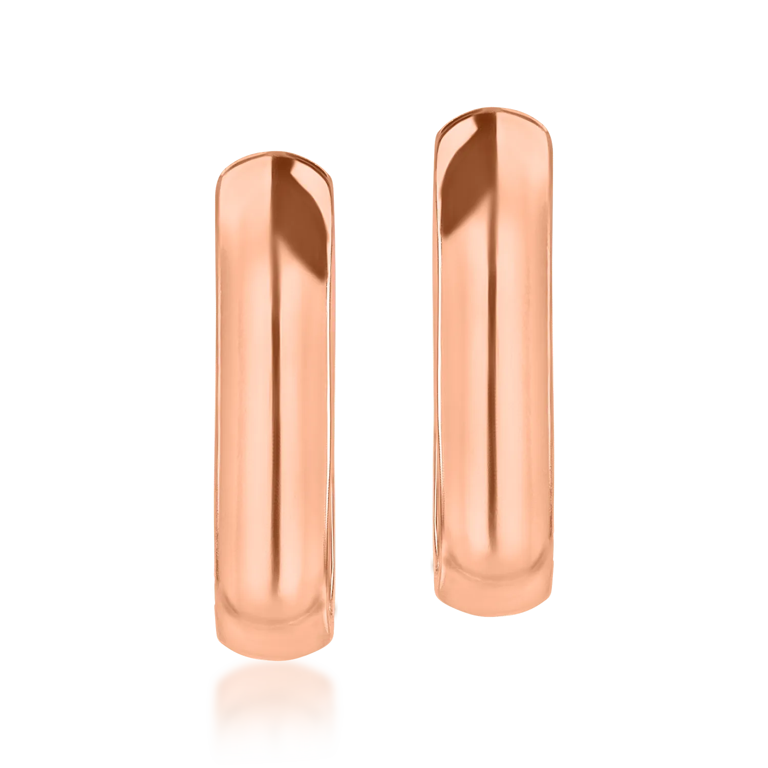 Rose gold oval earrings