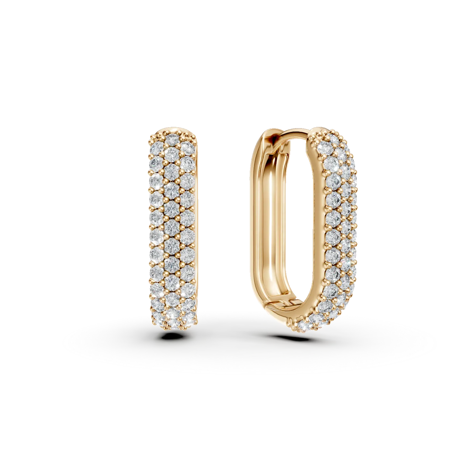 Kolczyki z żółtego złota z cyrkoniami