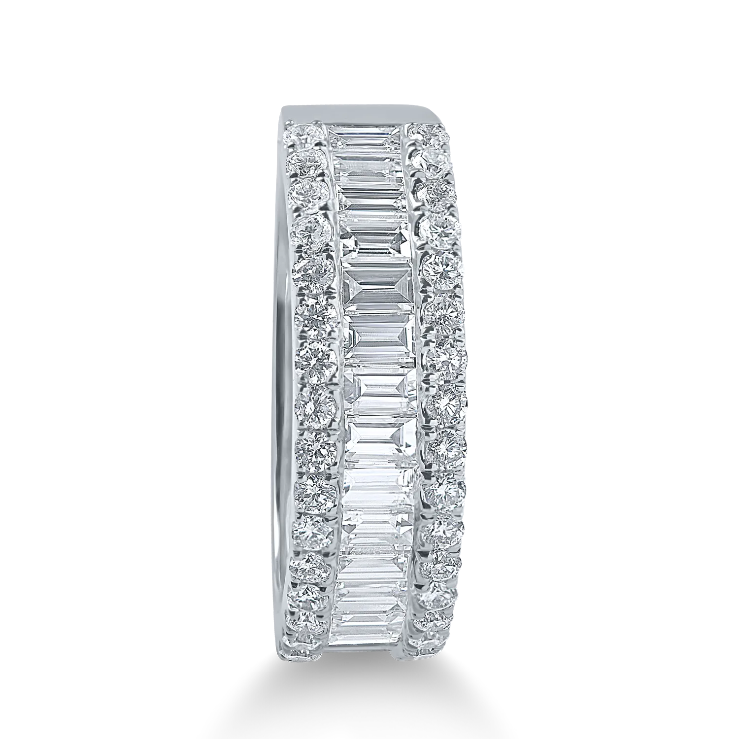 Fehérarany mikrobeágyazó gyűrű 1.3ct gyémántokkal