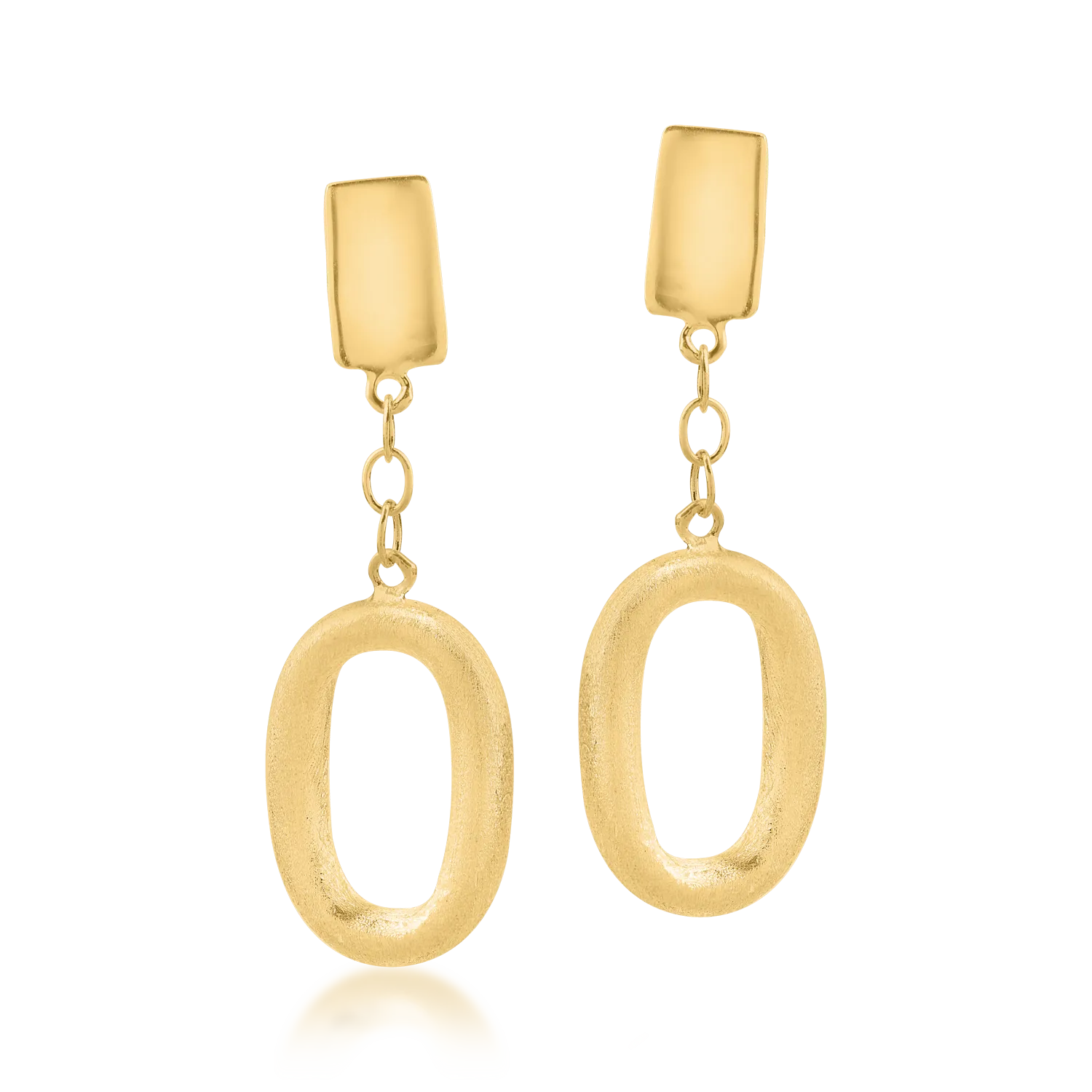 Yellow gold geometric earrings