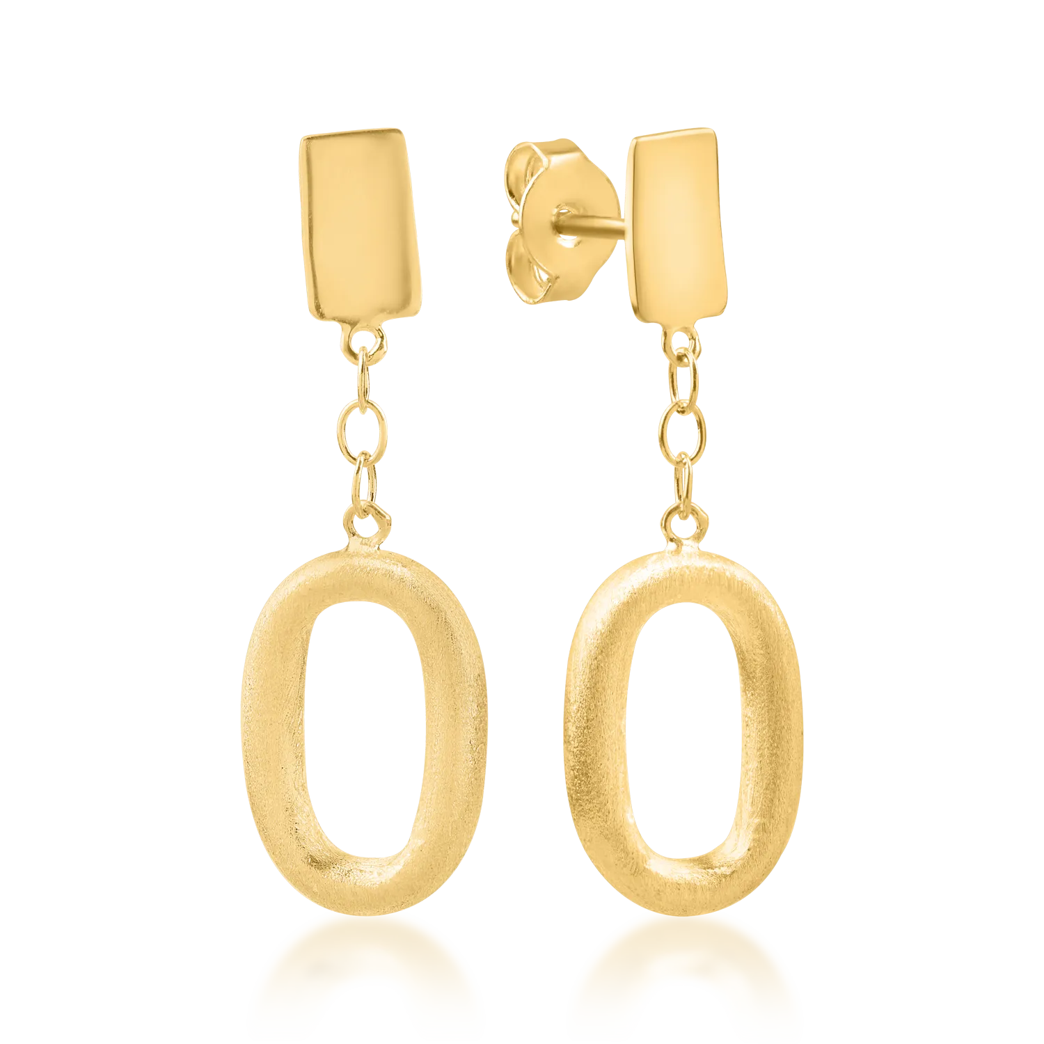 Yellow gold geometric earrings