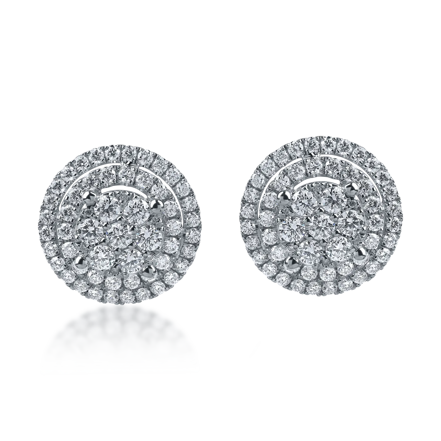 White gold earrings with 1ct diamonds