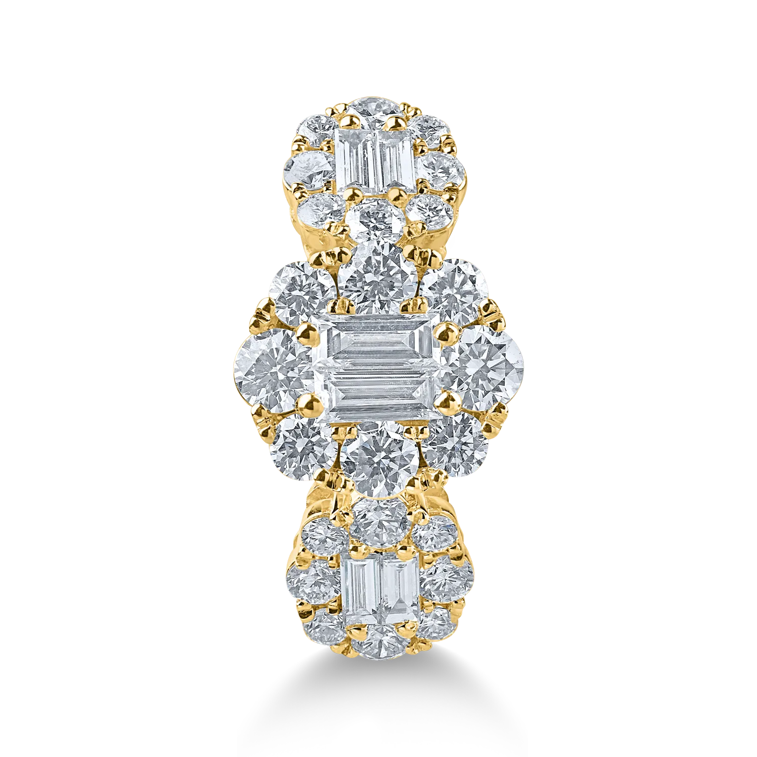 Yellow gold ring with 1.4ct diamonds