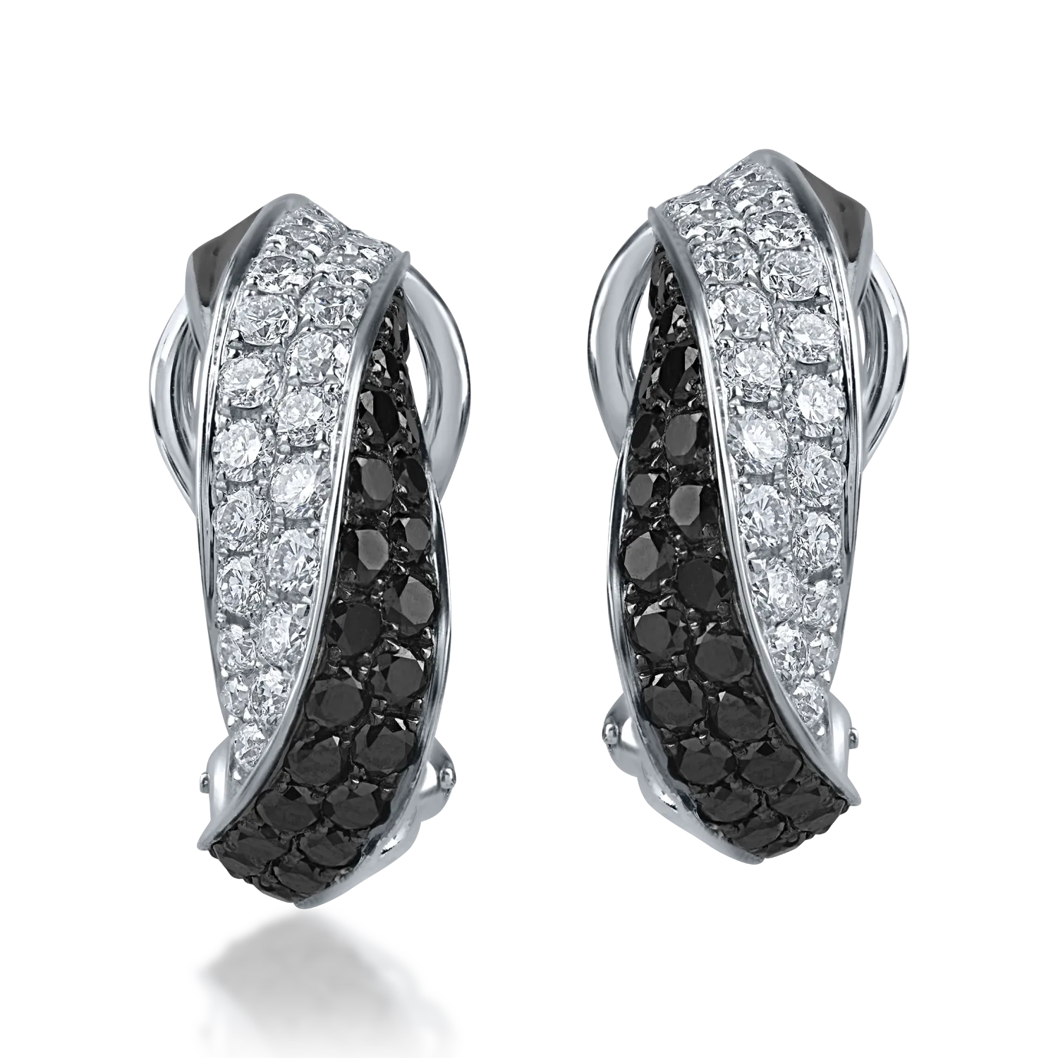 Kolczyki z białego złota z 2.2ct diamentami