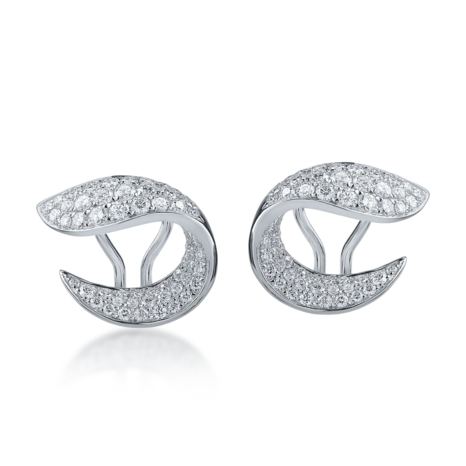Cercei din aur alb cu diamante de 1.4ct-174382