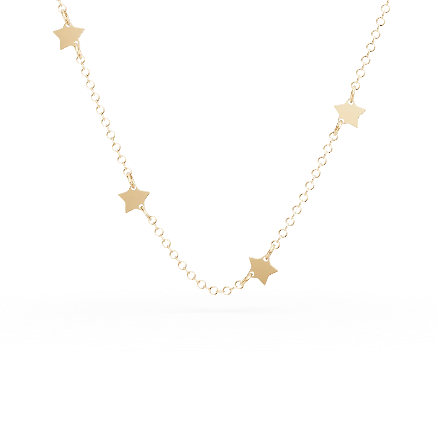 Yellow gold star chain