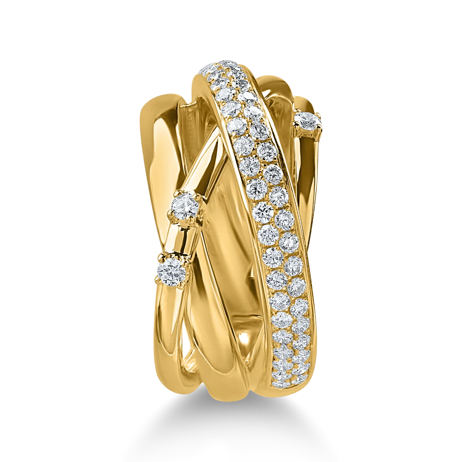 Inel din aur galben cu diamante de 0.7ct