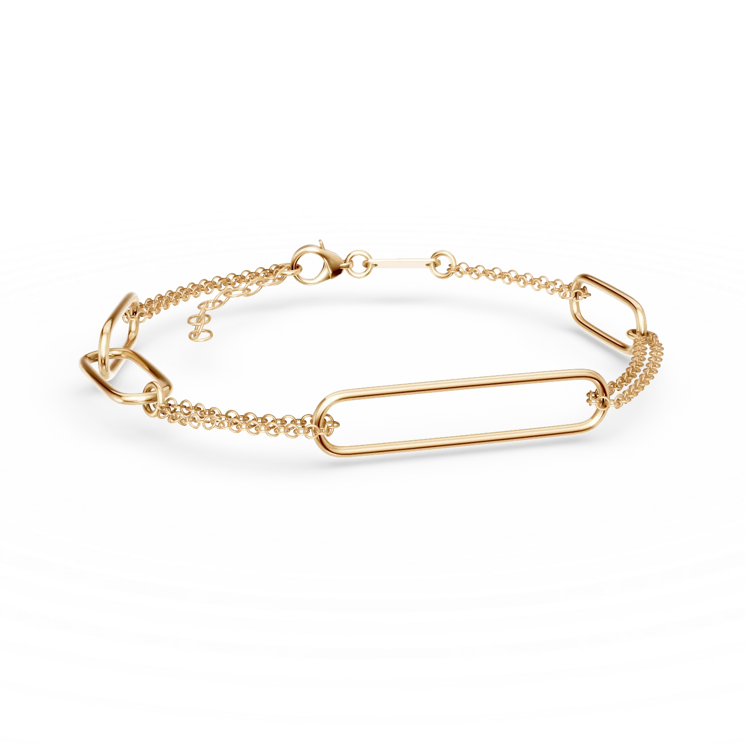 Bratara cu zale din aur galben