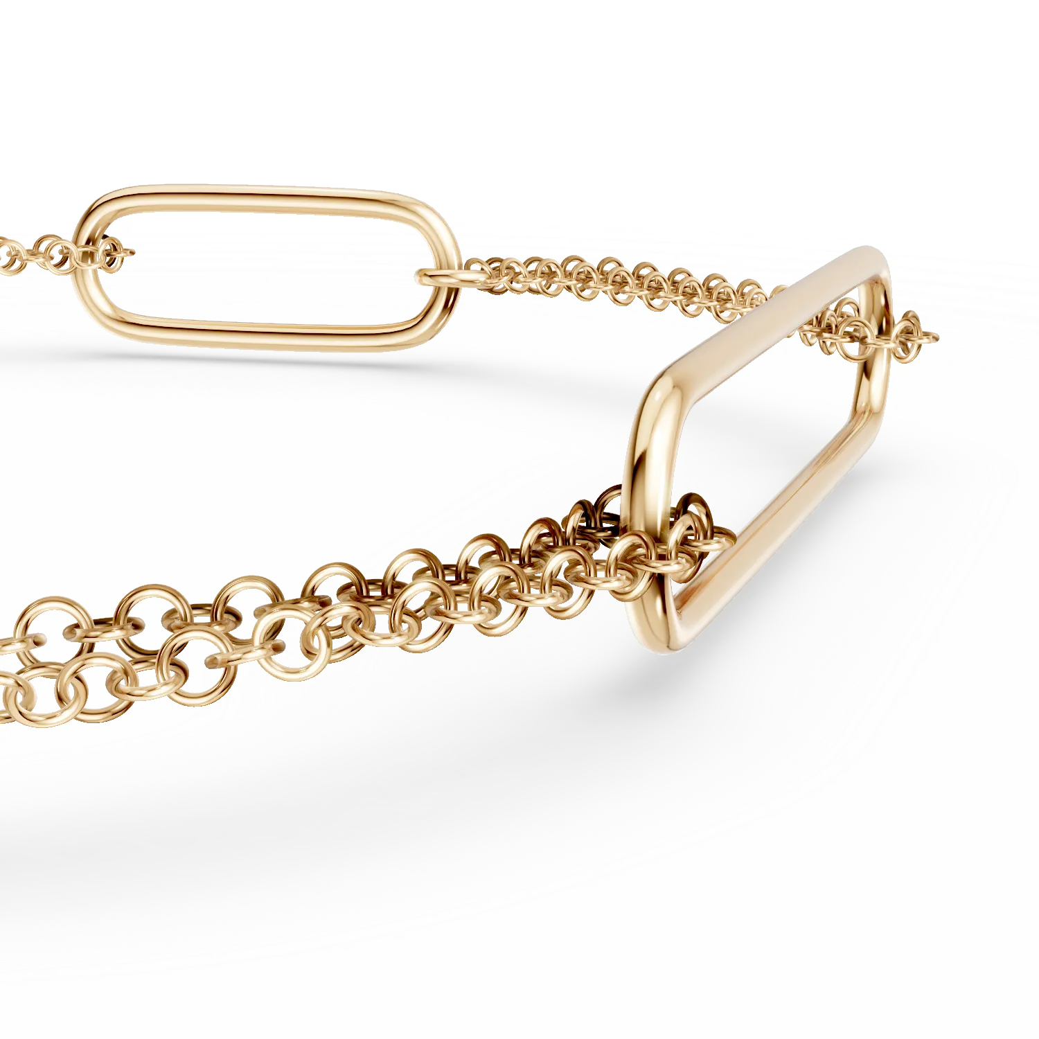 Bratara cu zale din aur galben