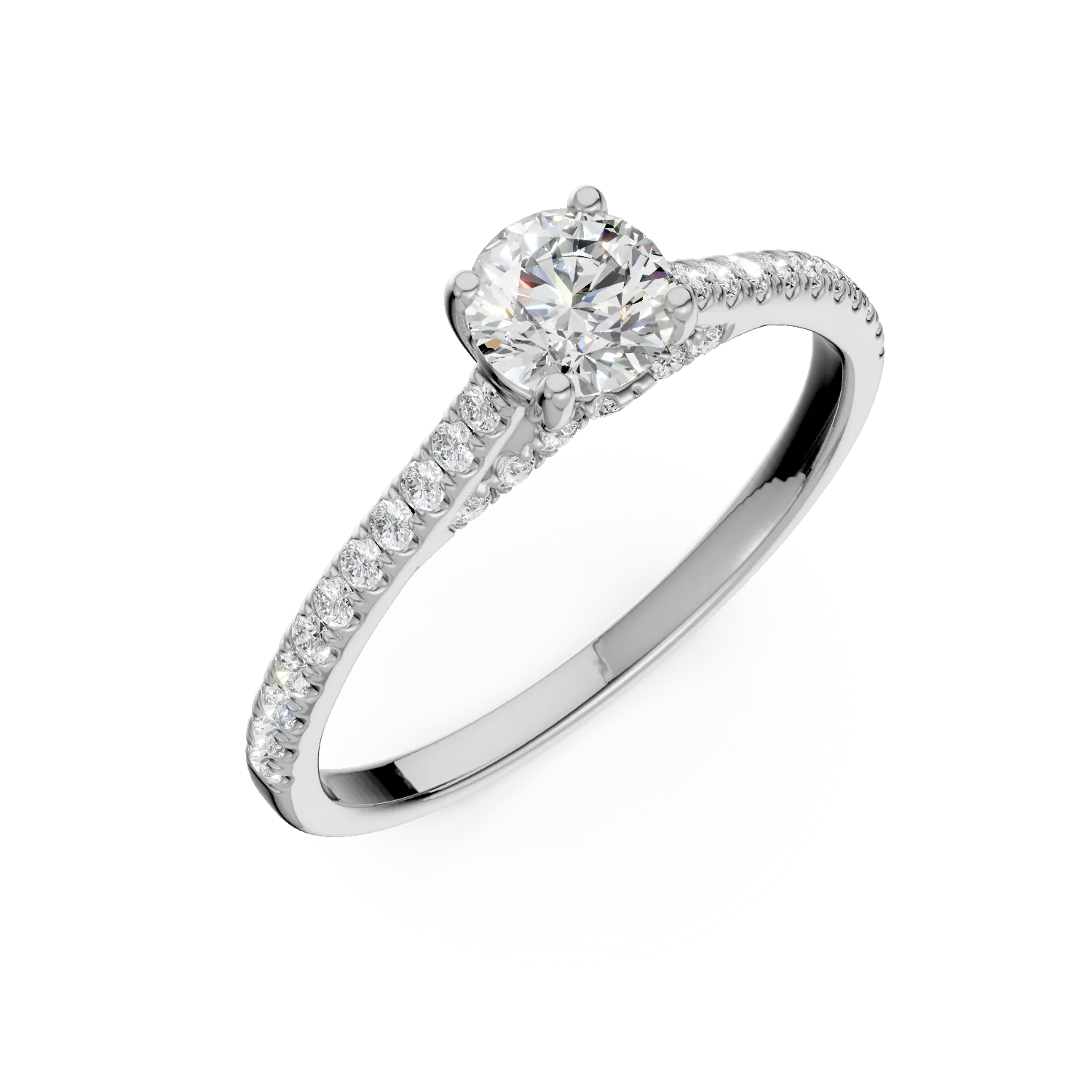 White gold engagement ring with 0.6ct lab grown diamonds