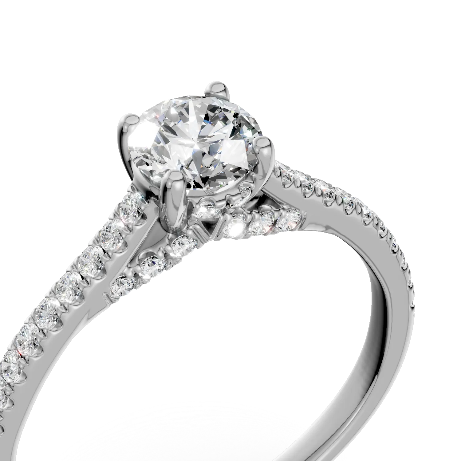 White gold engagement ring with 0.6ct lab grown diamonds