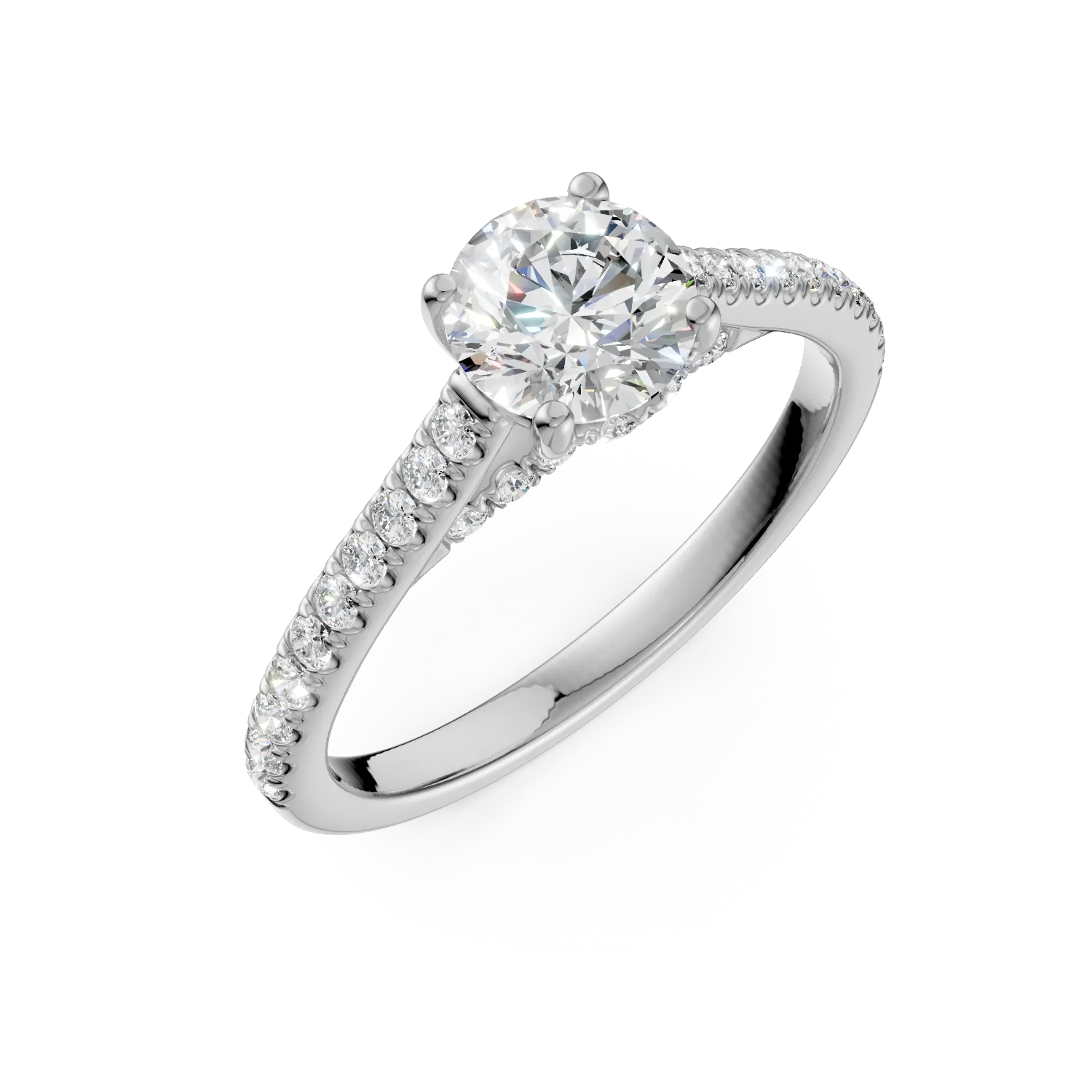 White gold engagement ring with 1.3ct lab grown diamonds