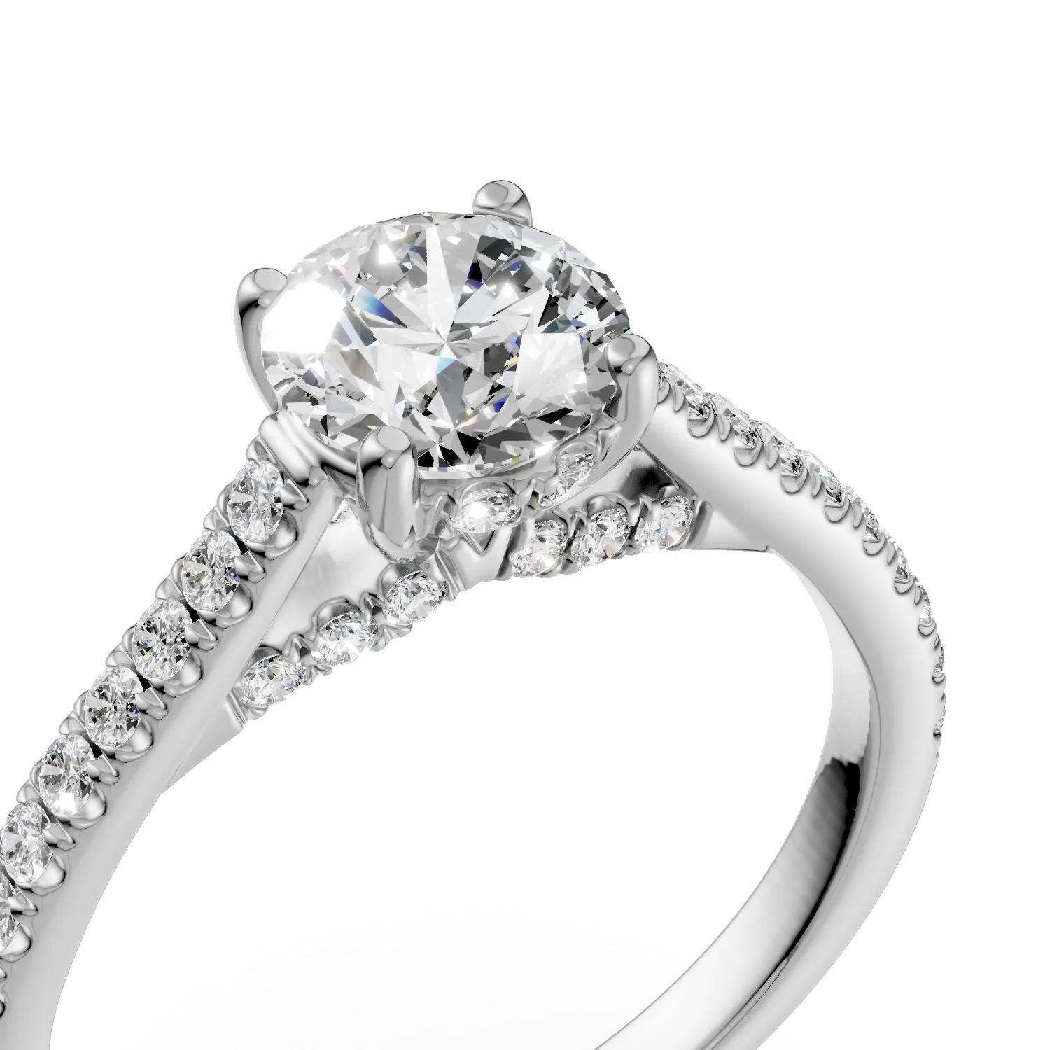 White gold engagement ring with 1.3ct lab grown diamonds