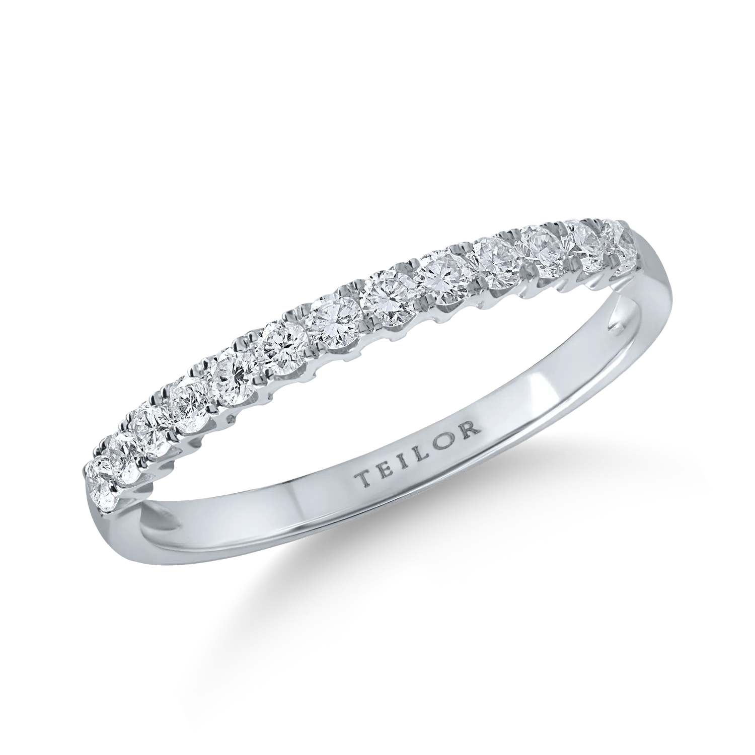 Half eternity ring in white gold with 0.2ct diamonds