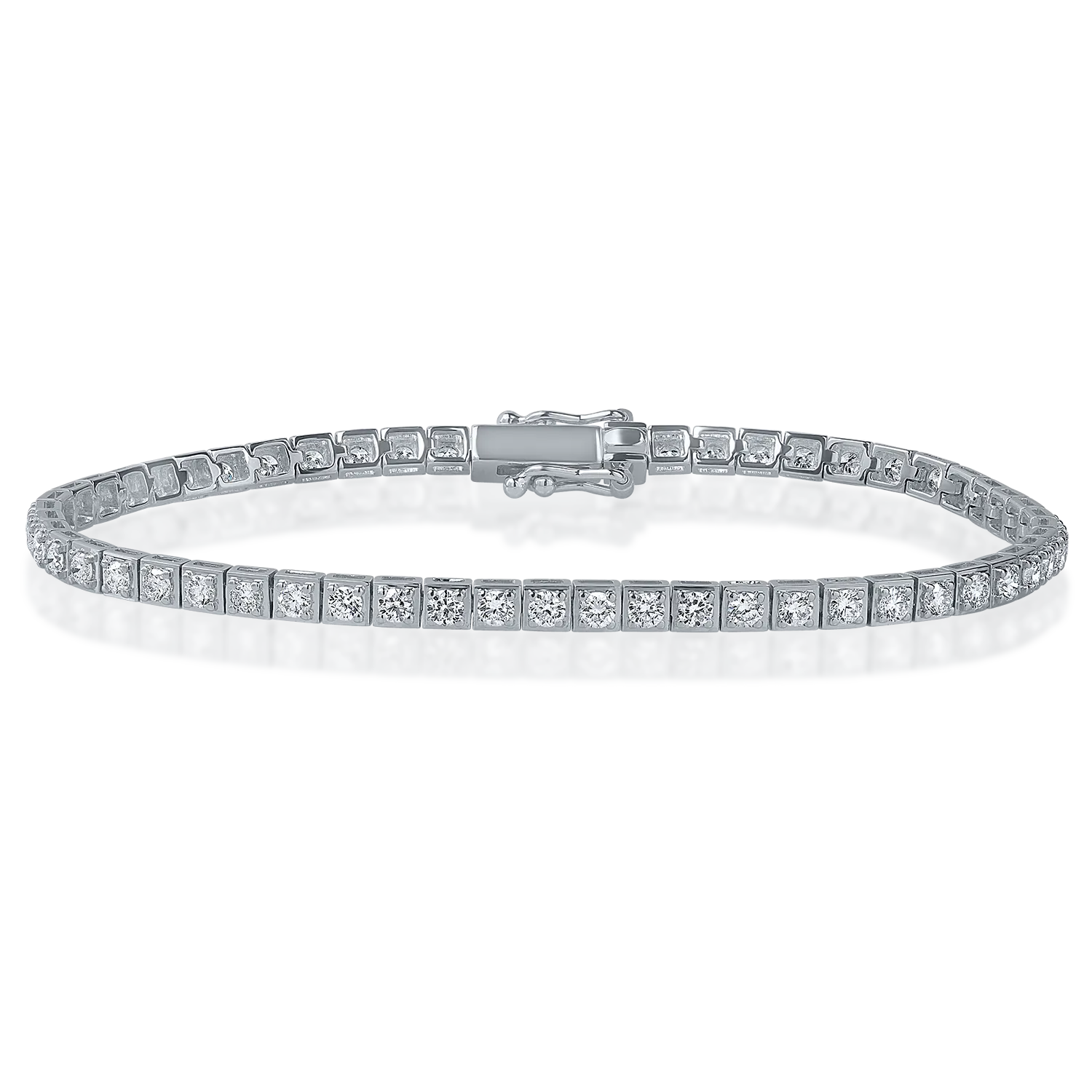 White gold tennis bracelet with 1.5ct diamonds