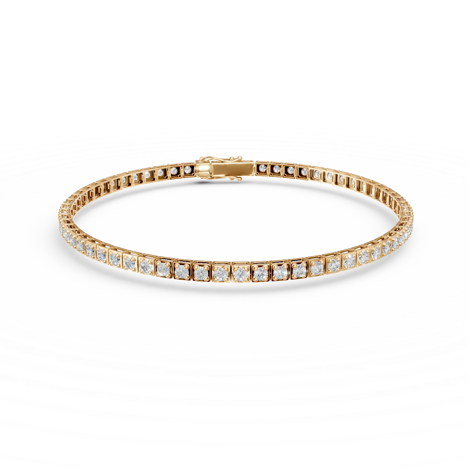 Bratara tennis din aur galben cu diamante de 1.5ct