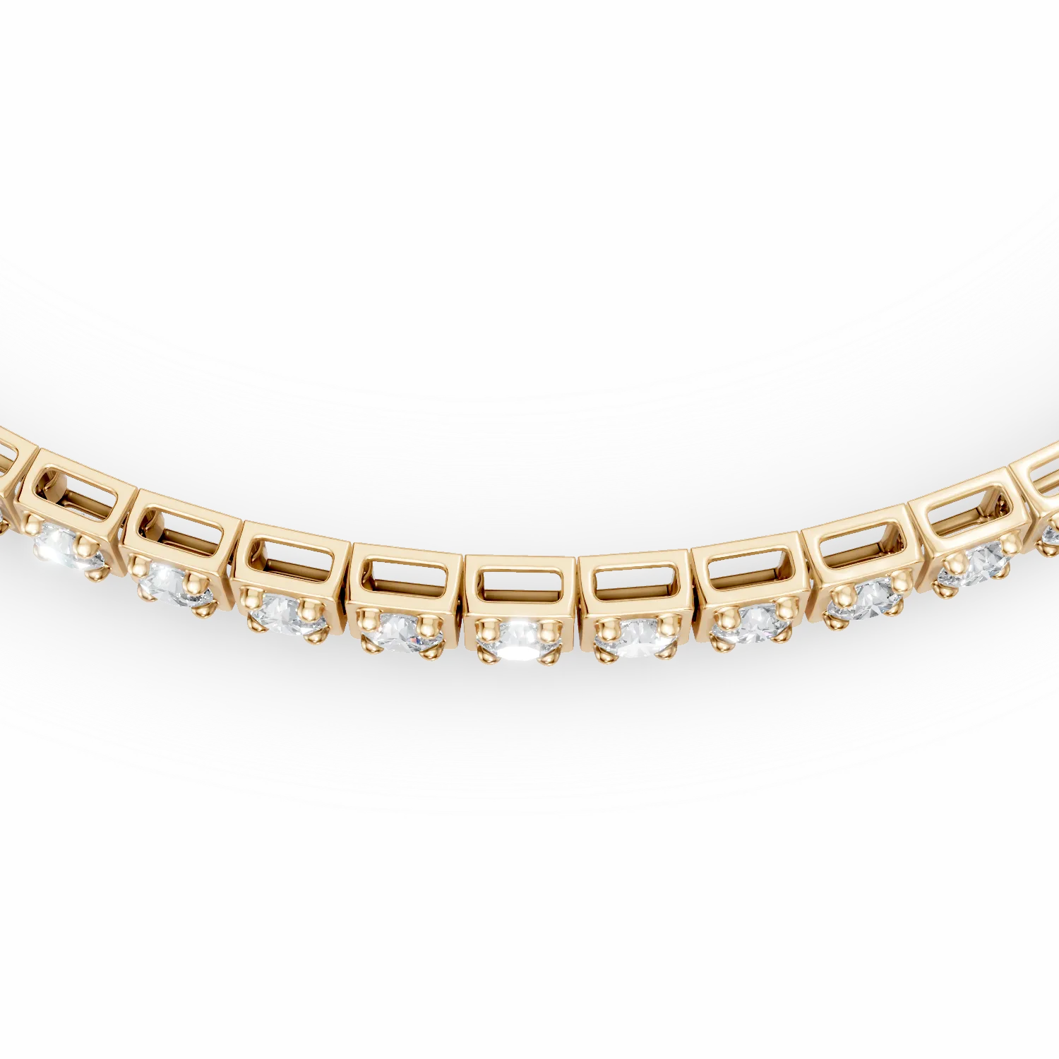 Yellow gold tennis bracelet with 1.5ct diamonds