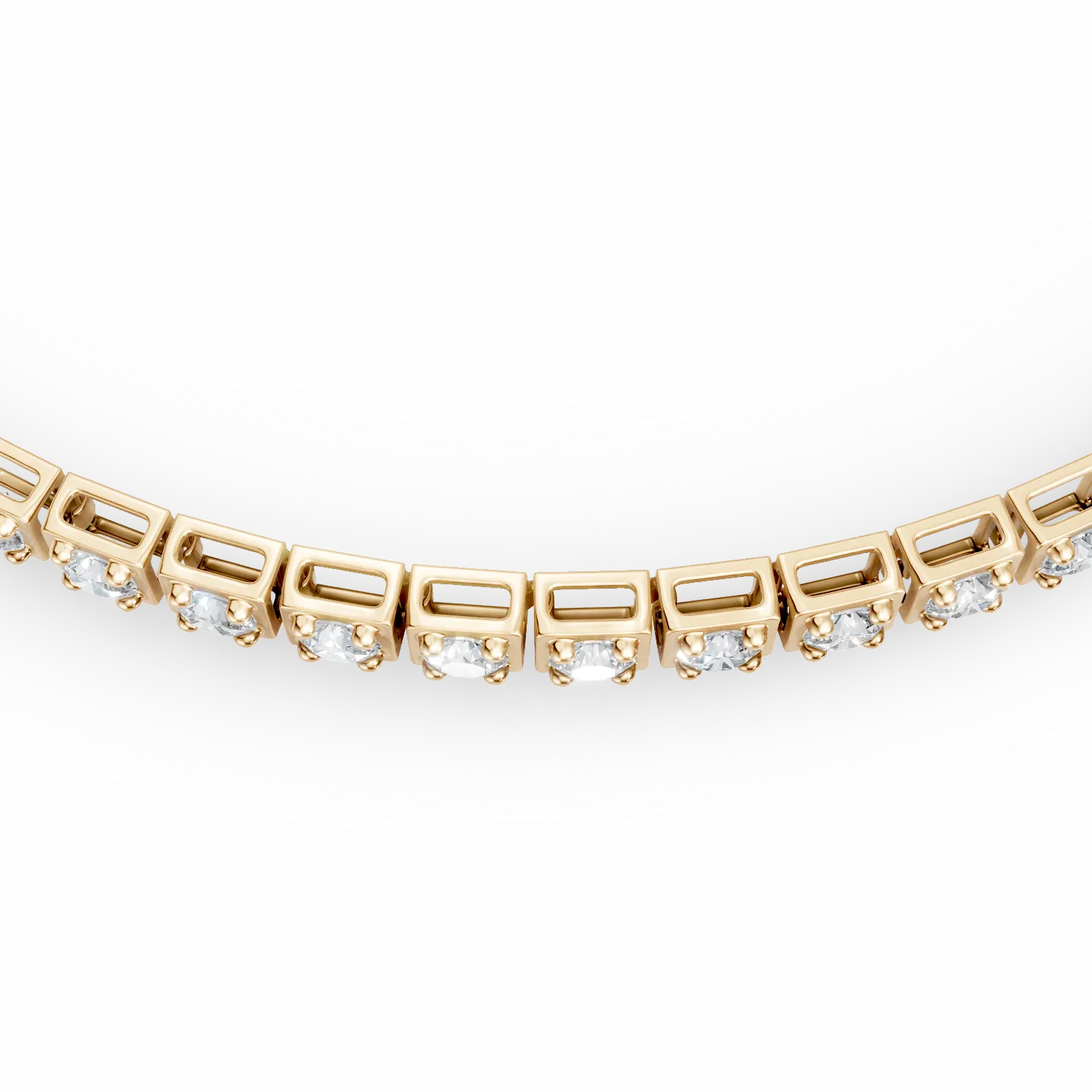 Bratara tennis din aur galben cu diamante de 1.9ct