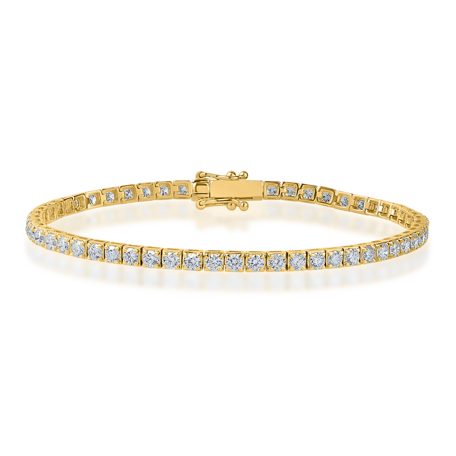Bratara tennis din aur galben cu diamante de 2.9ct-174899