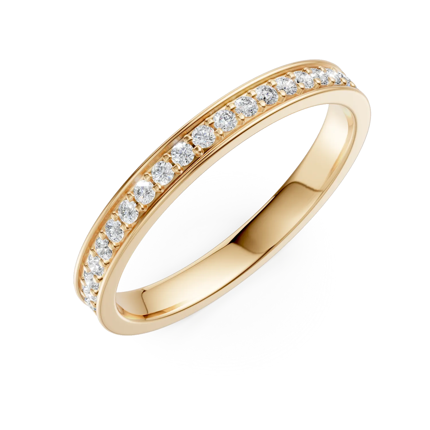 Eternity ring in yellow gold with 0.3ct diamonds