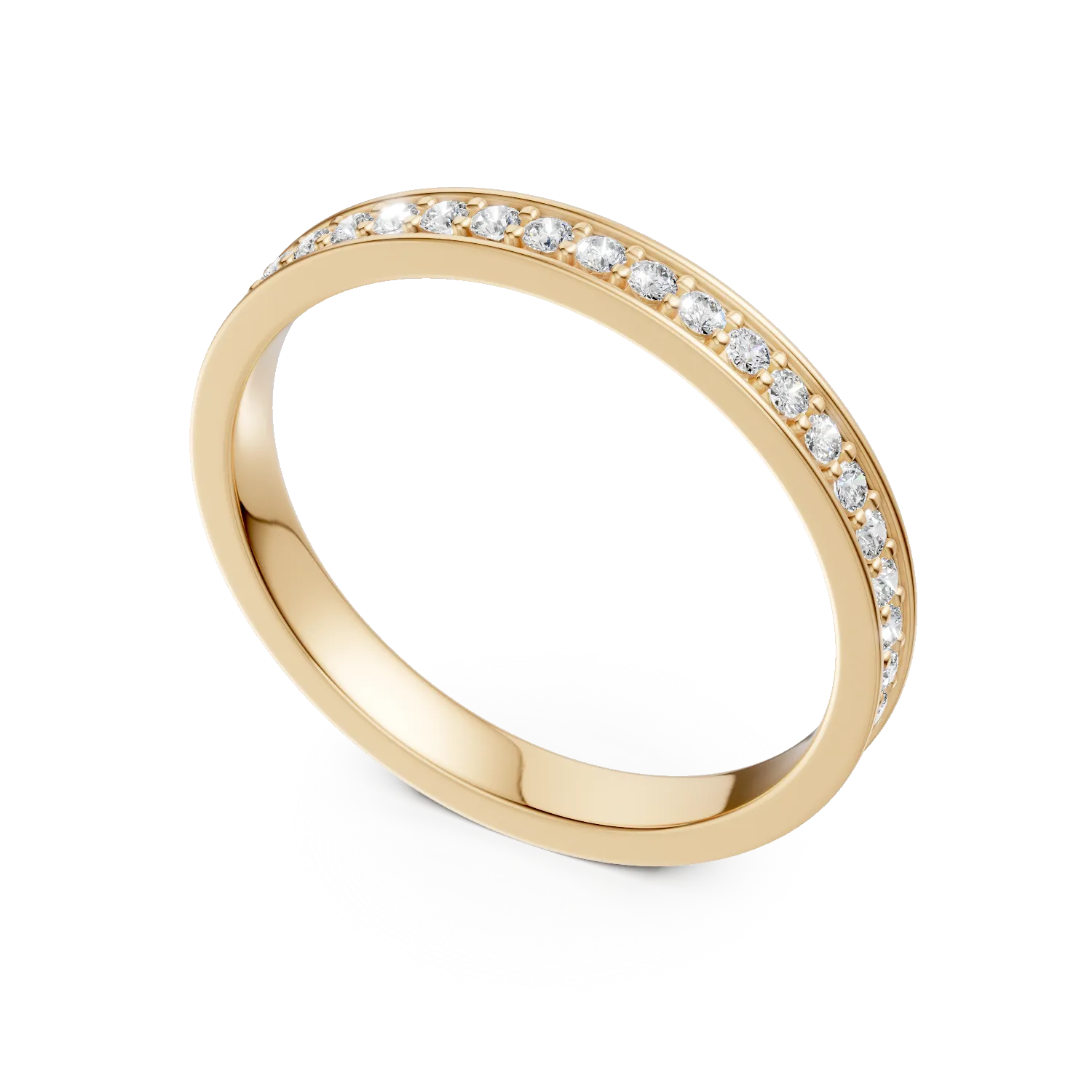 Eternity ring in yellow gold with 0.3ct diamonds