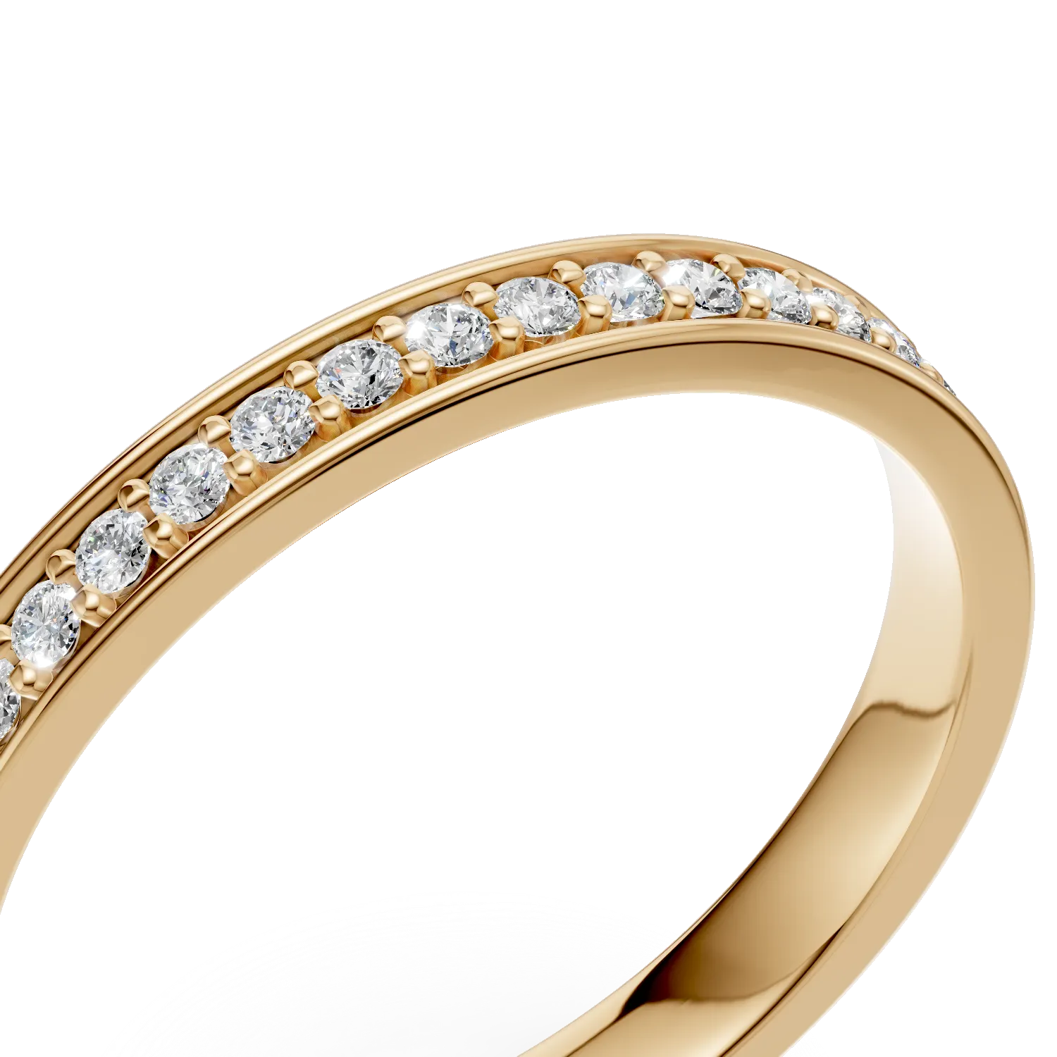 Eternity ring in yellow gold with 0.3ct diamonds