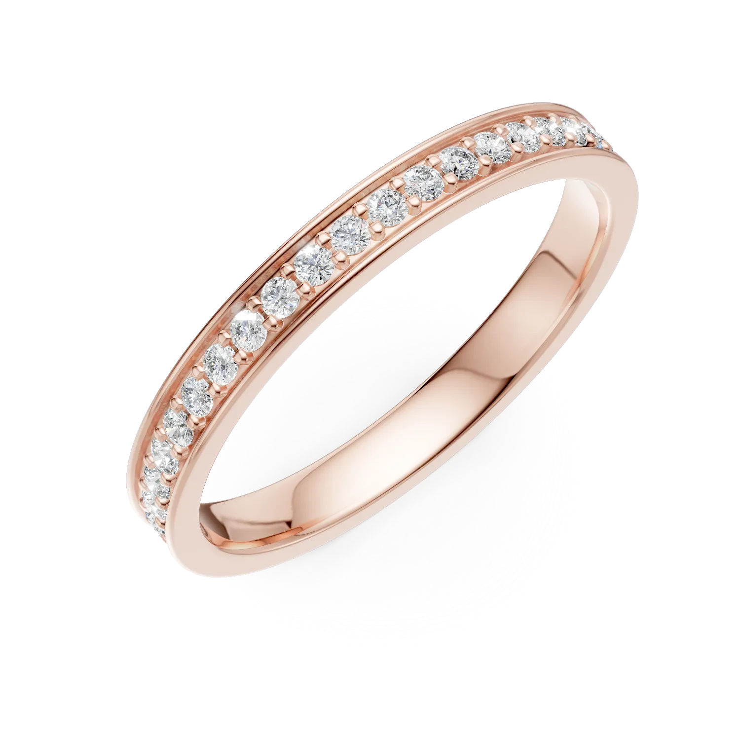 Eternity ring in rose gold with 0.3ct diamonds