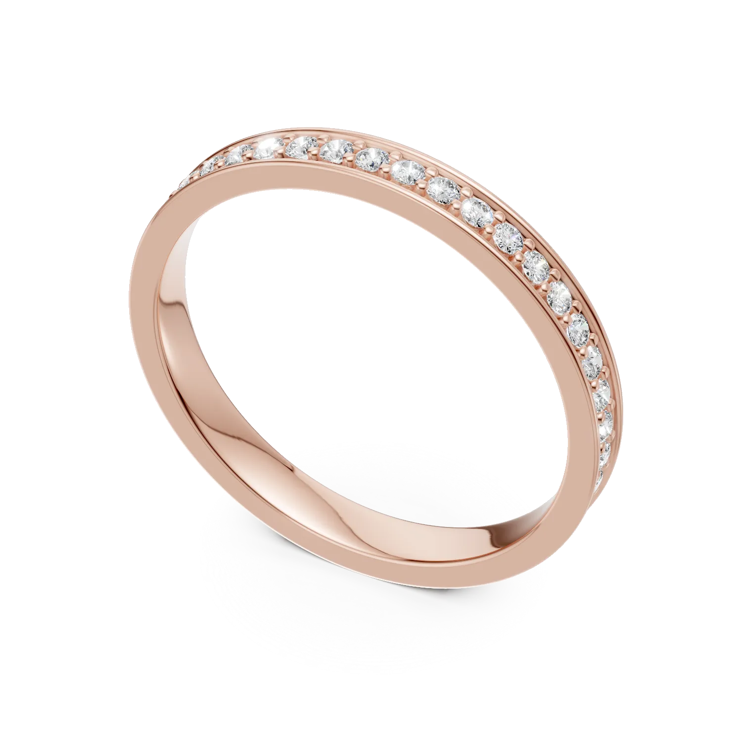 Eternity ring in rose gold with 0.3ct diamonds