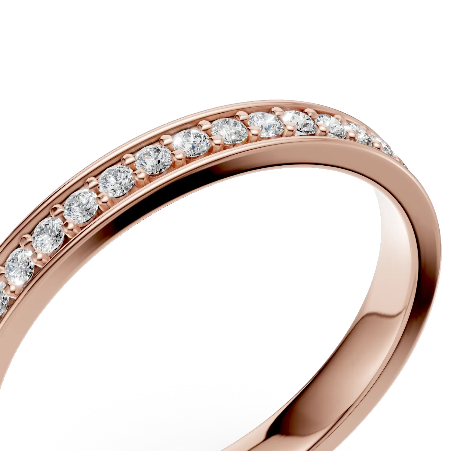 Eternity ring in rose gold with 0.3ct diamonds