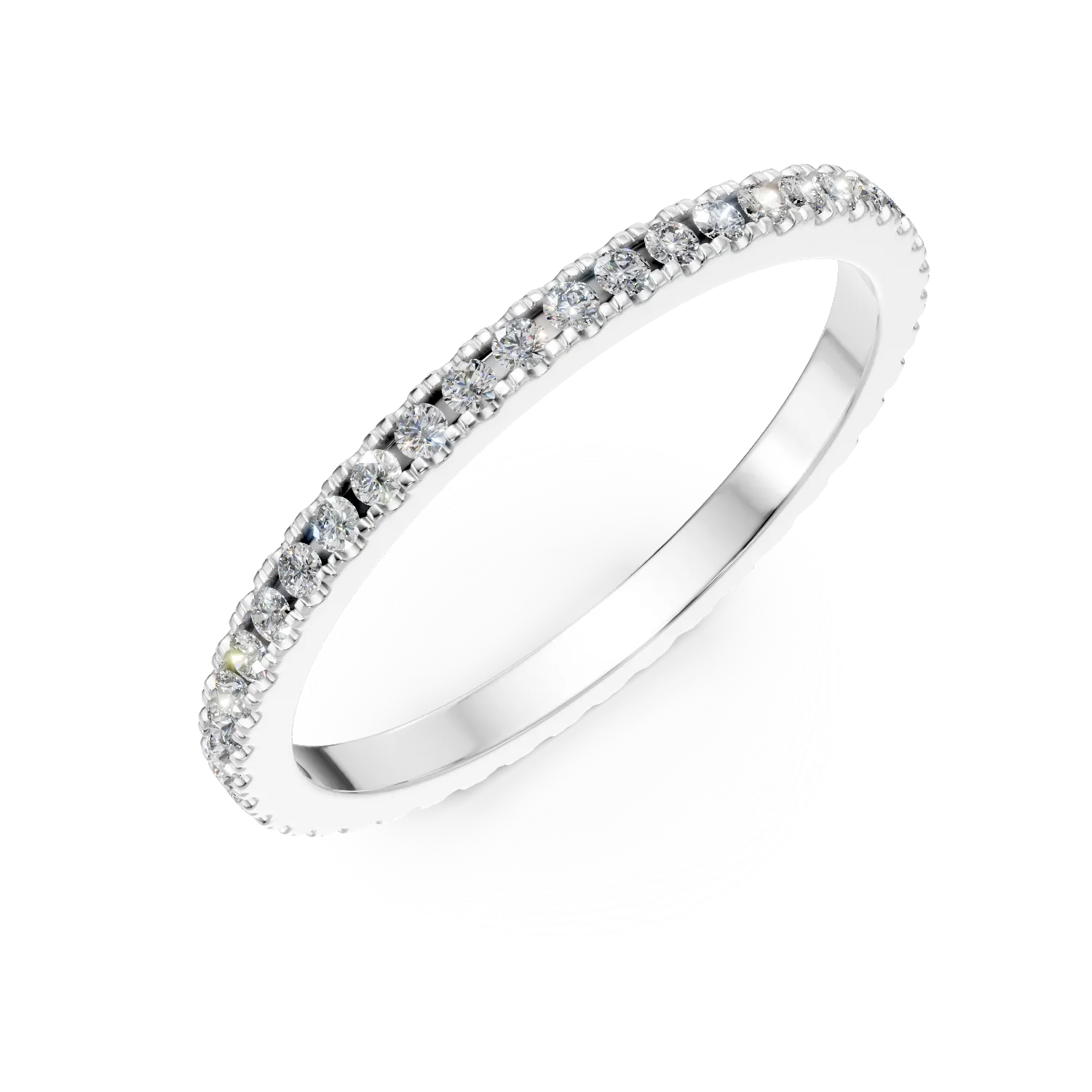 Inel eternity din aur alb cu diamante de 0.3ct