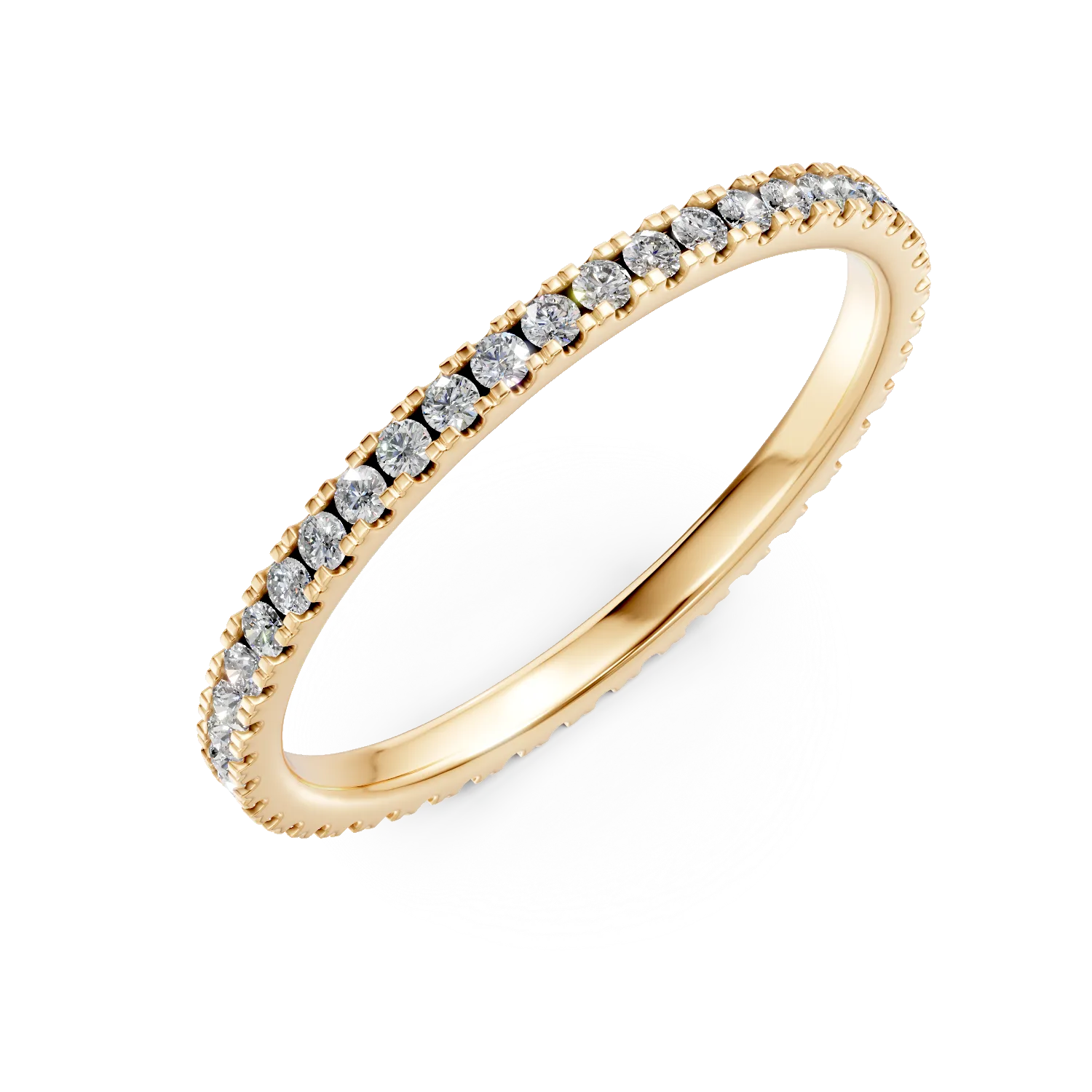 Yellow gold eternity ring with 0.3ct diamonds-175120