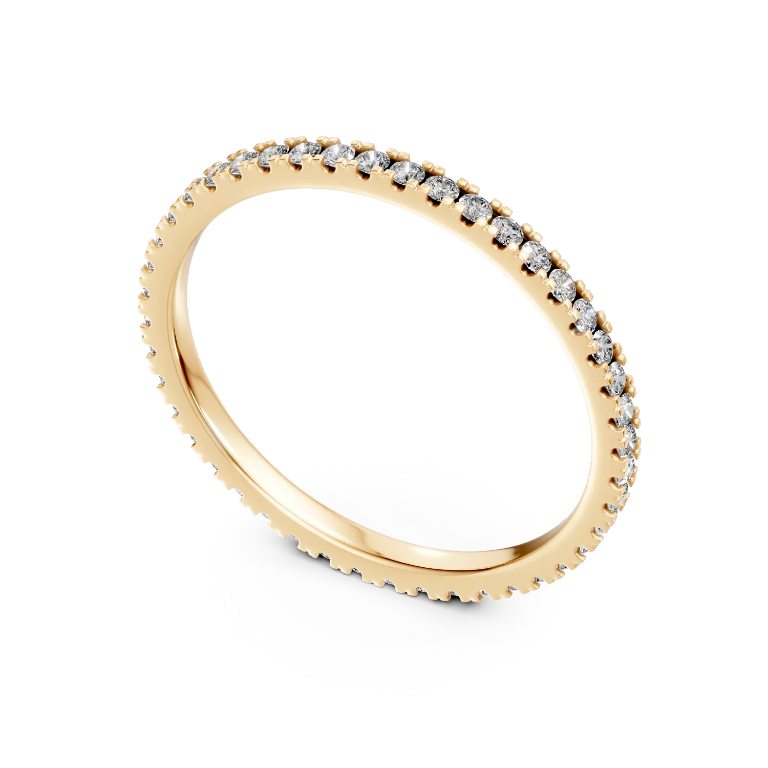 Yellow gold eternity ring with 0.3ct diamonds