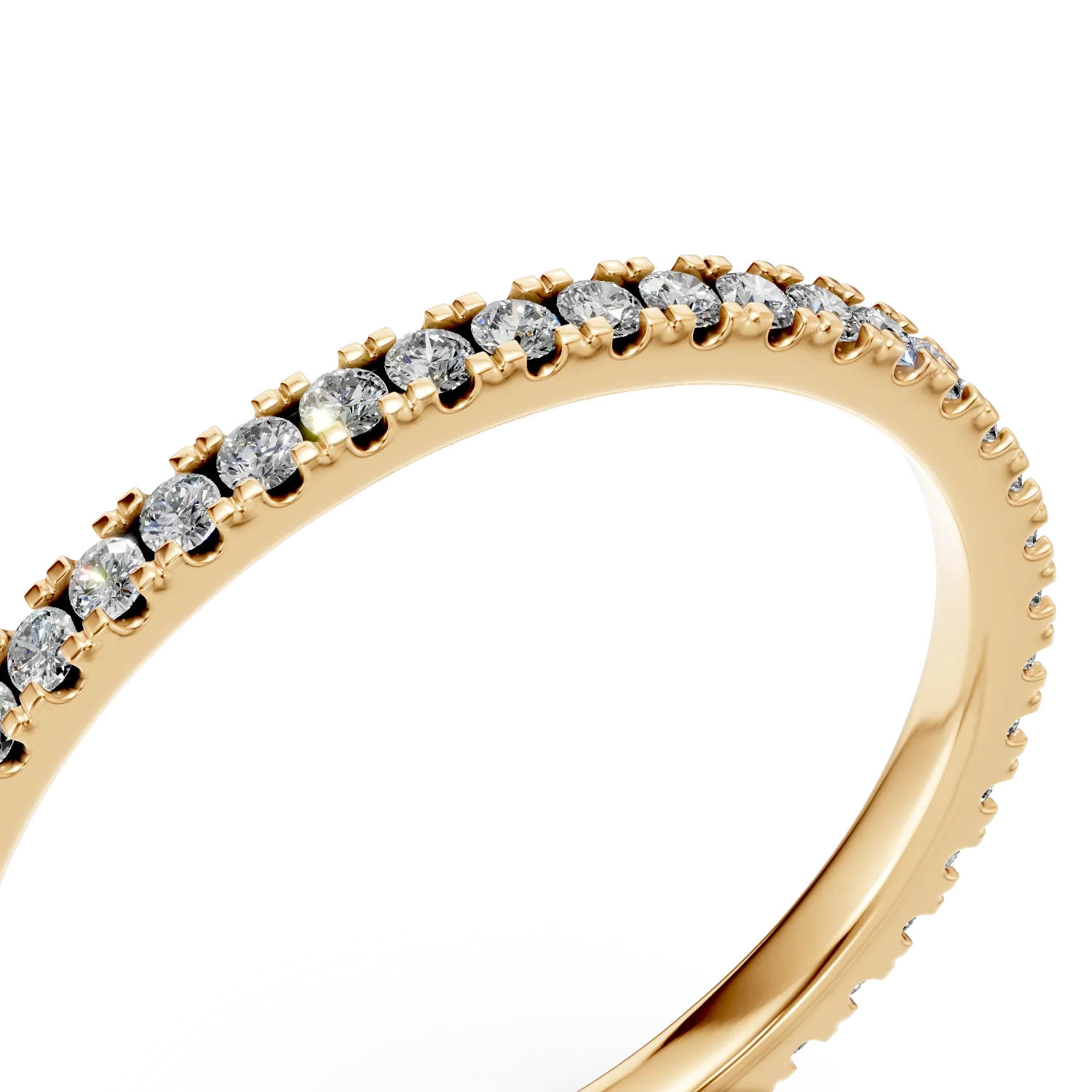 Yellow gold eternity ring with 0.3ct diamonds