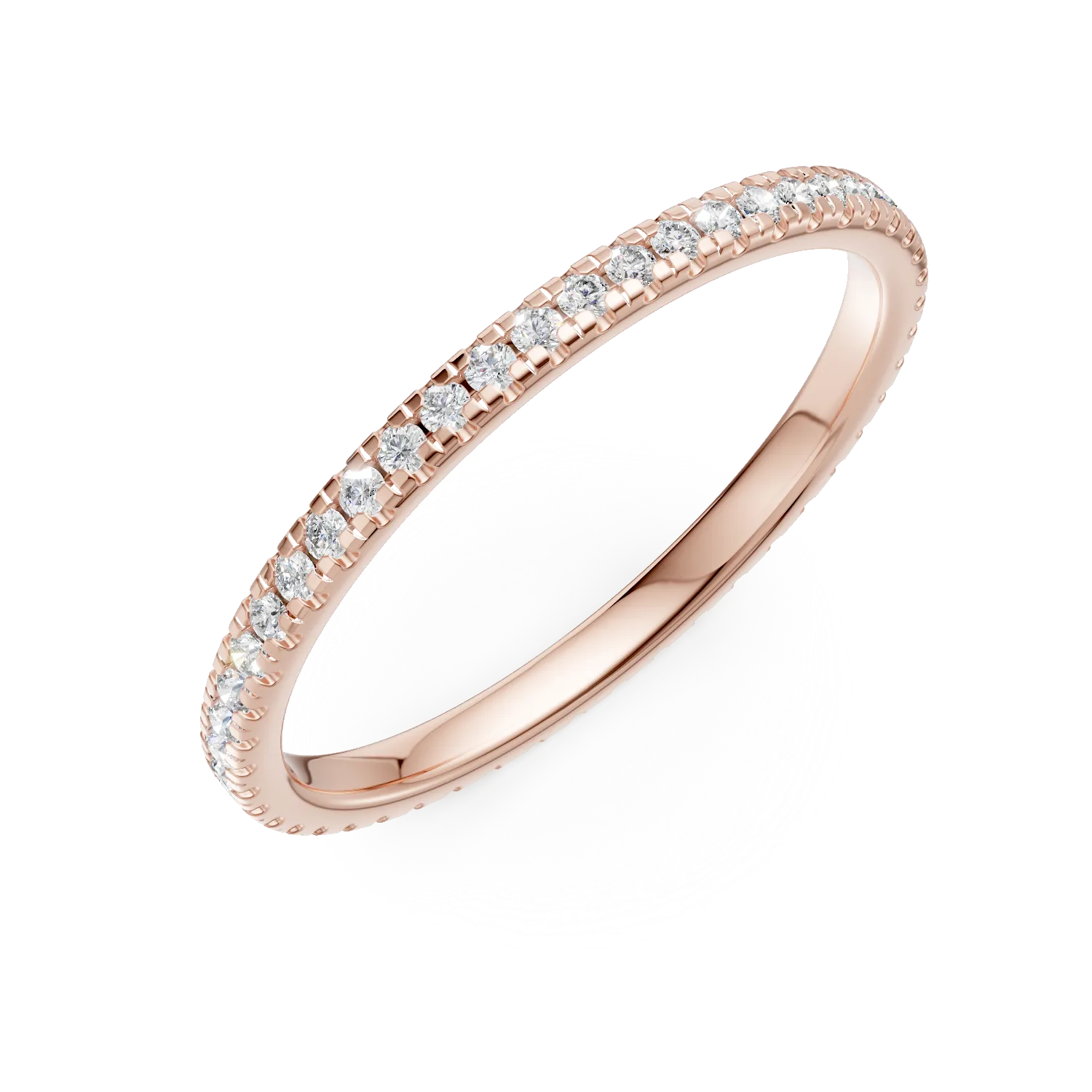 Eternity ring in rose gold with 0.3ct diamonds